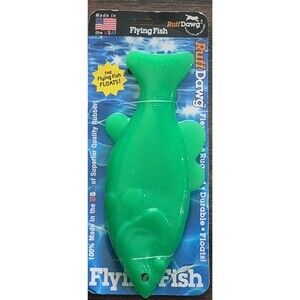 Ruff Dawg Flying Fish Dog Toy 9.5" x 3" x1 made In USA